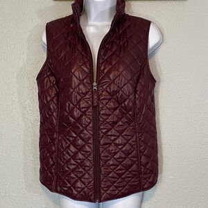 🆕 Van Heusen Raisin Plum Quilted Vest